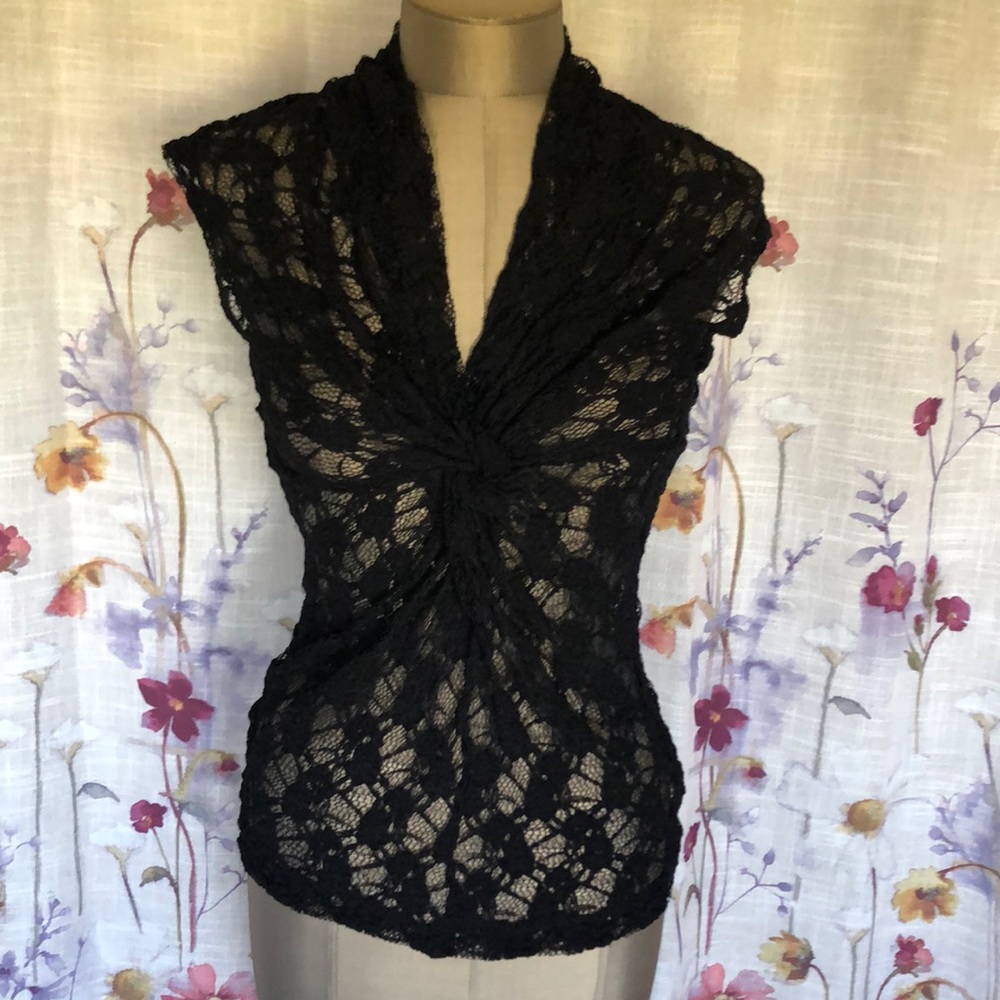 Karen Kane Lace V-Neck Top